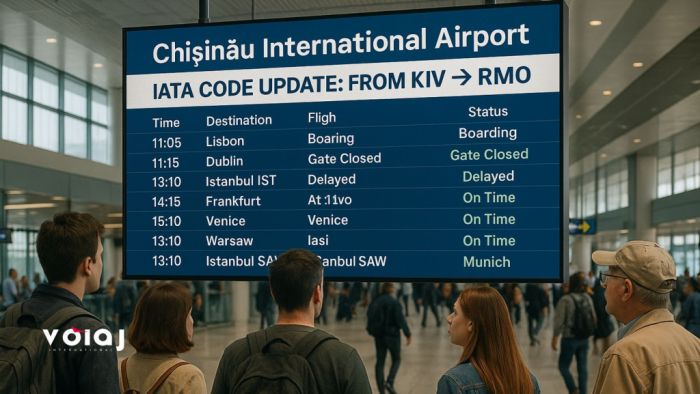 ATENȚIE: SCHIMBAREA CODULUI IATA AL AEROPORTULUI DIN CHIȘINĂU