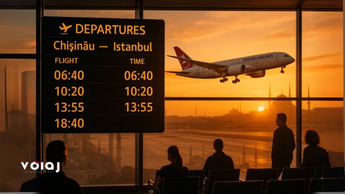 Chișinău - Istanbul, 7 zboruri pe săptămână