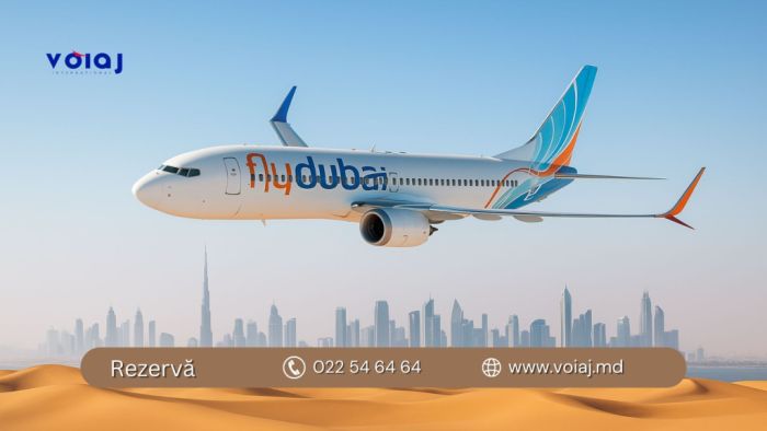 FlyDubai возвращается в Кишинёв: прямые рейсы в Дубай с 17 сентября 2025 года!