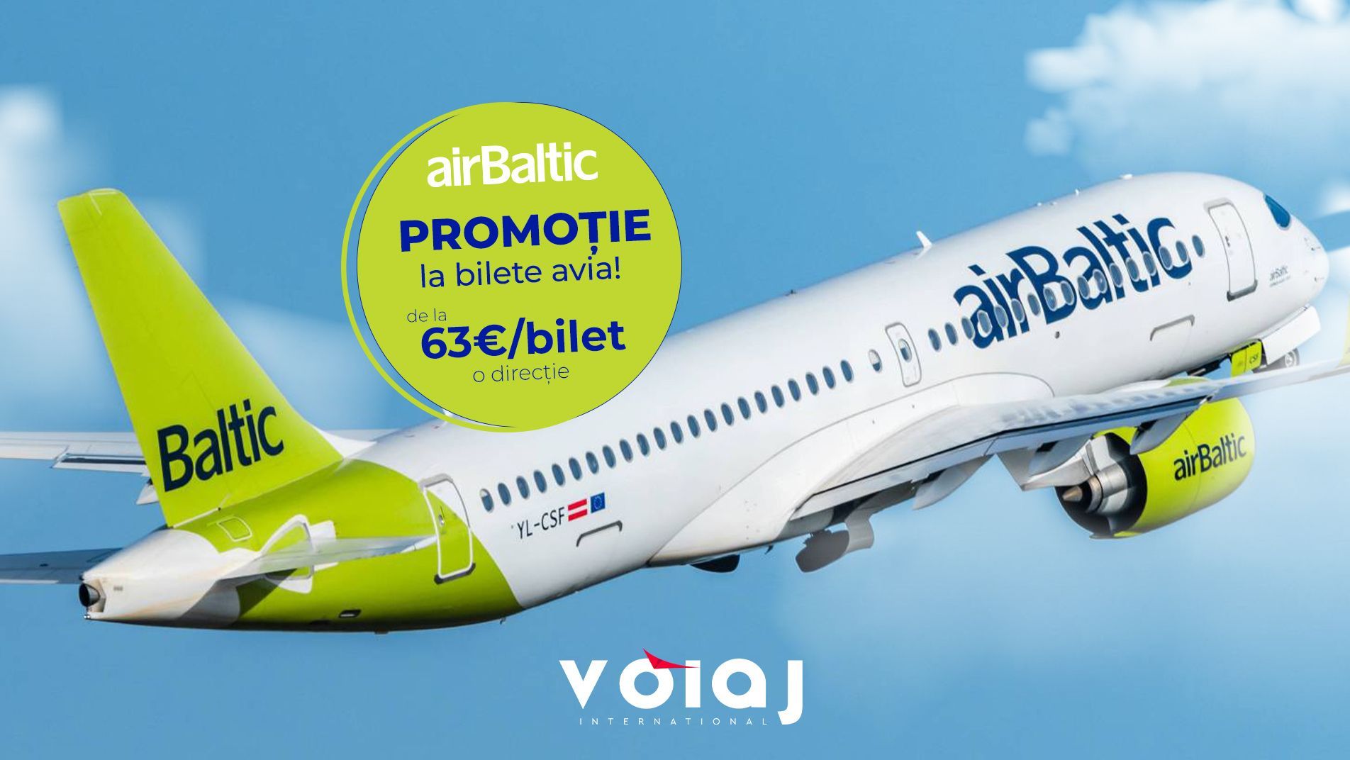 Promoția AirBaltic: Bilete de avion la cele mai mici prețuri!