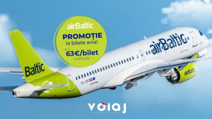 Promoția AirBaltic: Bilete de avion la cele mai mici prețuri!