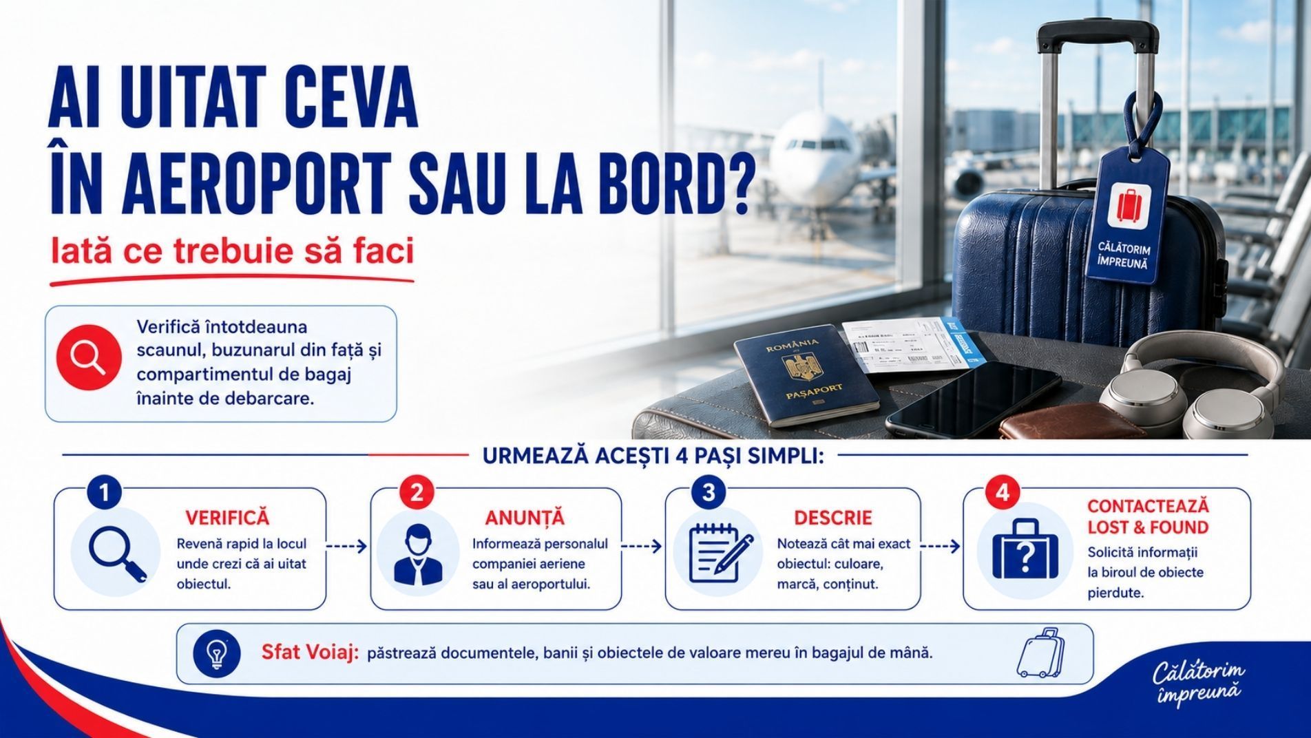 Obiecte pierdute la Aeroportul Chișinău – cum pot fi recuperate de pasageri