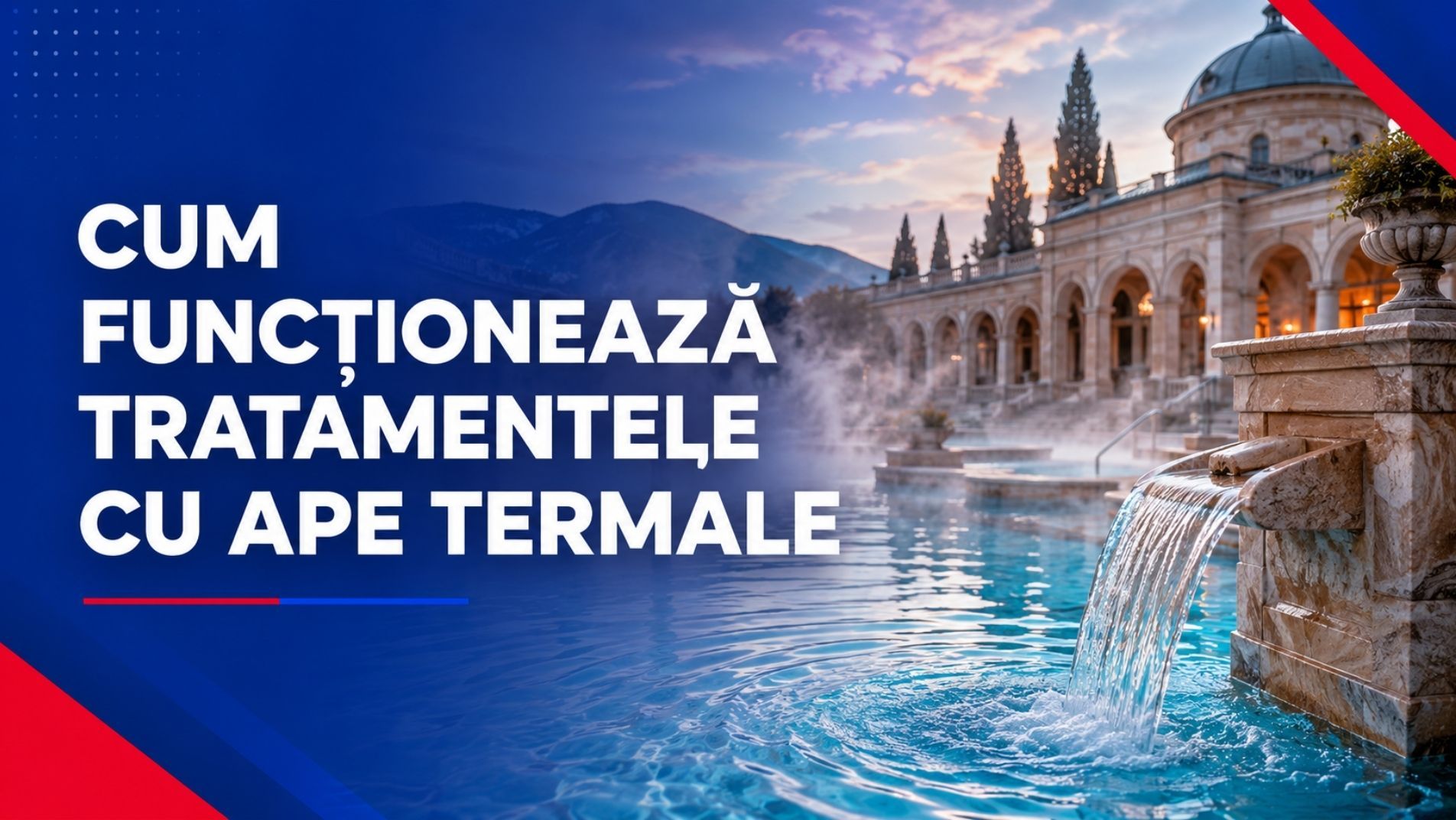 Tratament cu ape termale într-o stațiune balneară europeană