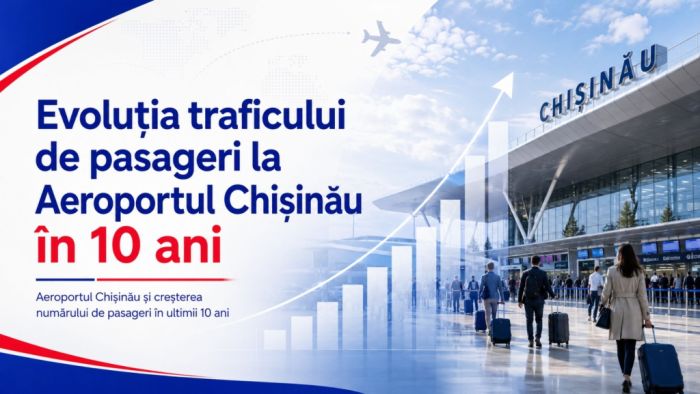 Evoluția traficului de pasageri la Aeroportul Chișinău