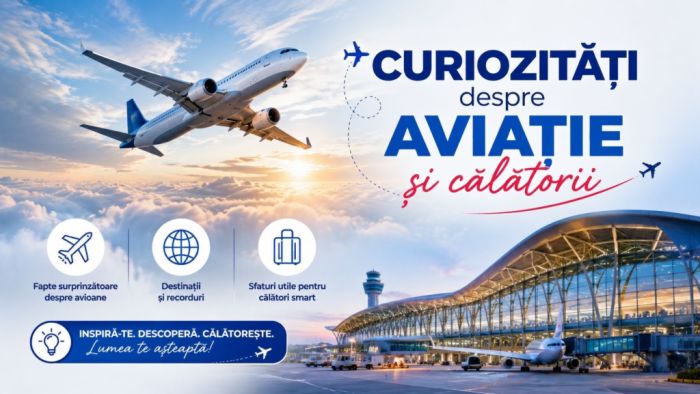 Descoperă 25 de curiozități fascinante despre aviație și călătorii, de la zboruri și aeroporturi până la recorduri și informații surprinzătoare despre lumea aviației.