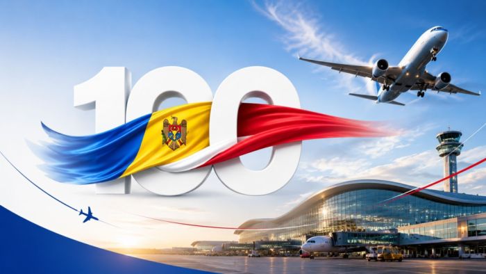 Ceremonia dedicată Centenarului Aviației Civile la Aeroportul Chișinău