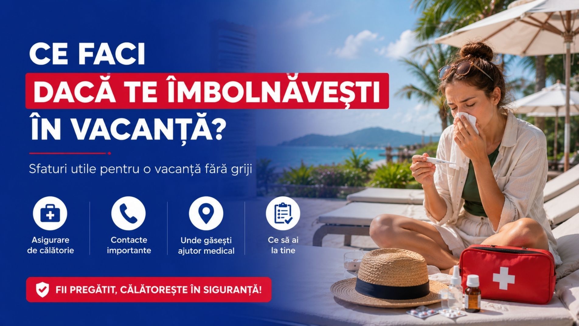 Pașii de urmat dacă te îmbolnăvești în vacanță