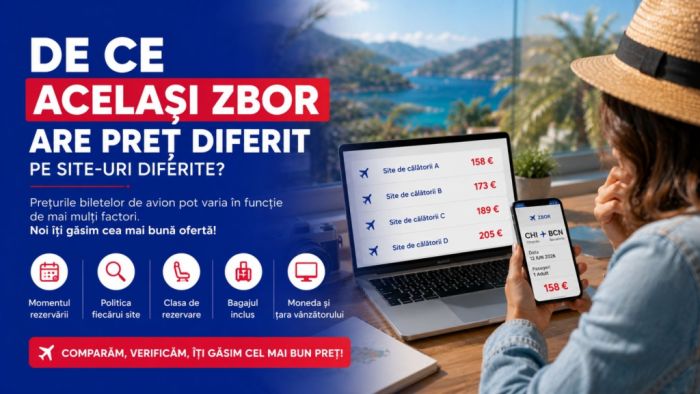 Compararea prețurilor pentru același zbor