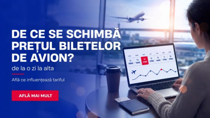 Cum se modifică prețul biletelor de avion