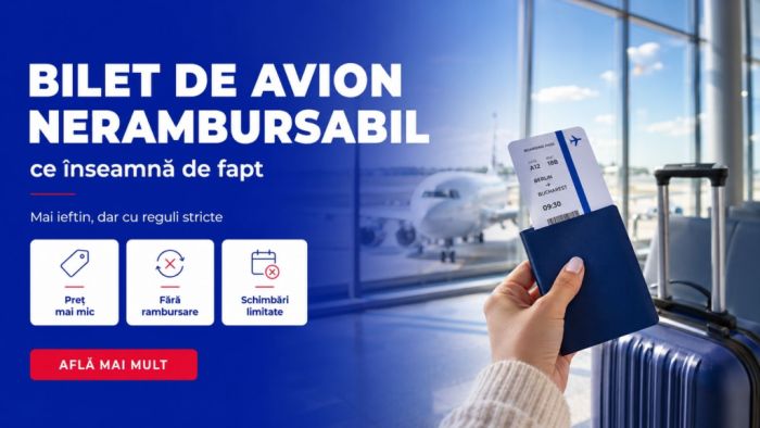 Bilet de avion nerambursabil explicat