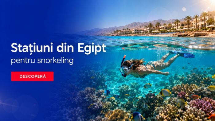 Snorkeling în stațiunile din Egipt