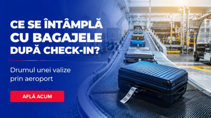 Drumul unei valize prin sistemul de bagaje al aeroportului