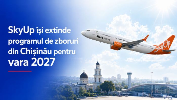 SkyUp extinde rețeaua de zboruri din Chișinău pentru vara 2027
