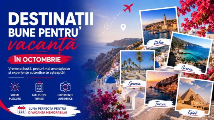 Cele mai bune destinații pentru vacanță în octombrie