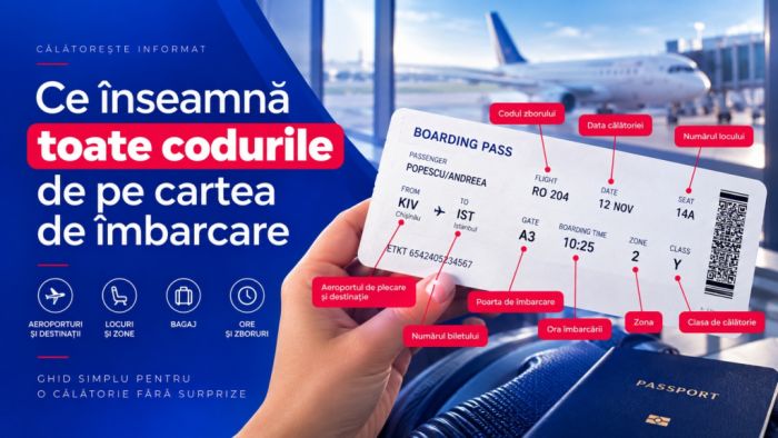 Codurile de pe cartea de îmbarcare explicate simplu