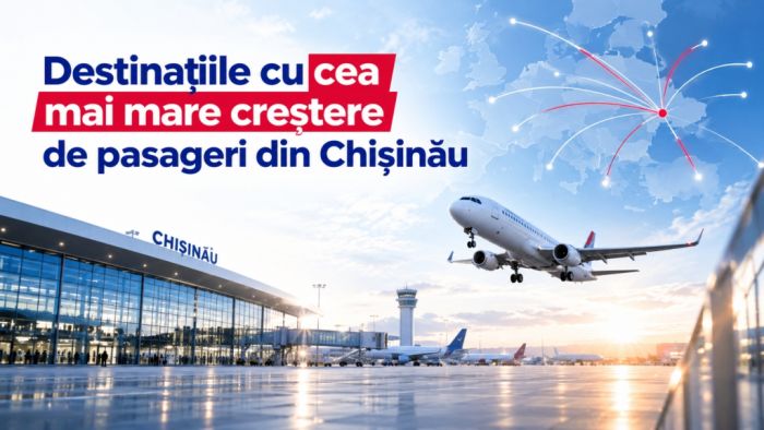 Destinațiile cu cea mai rapidă creștere de pasageri din Chișinău