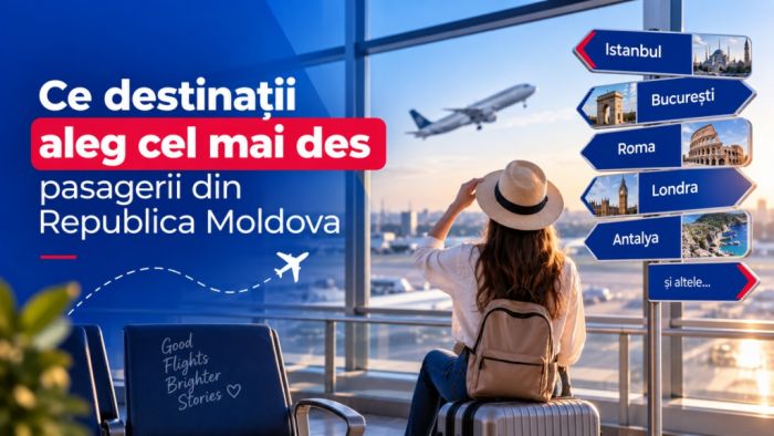 Самые популярные направления у пассажиров из Республики Молдова
